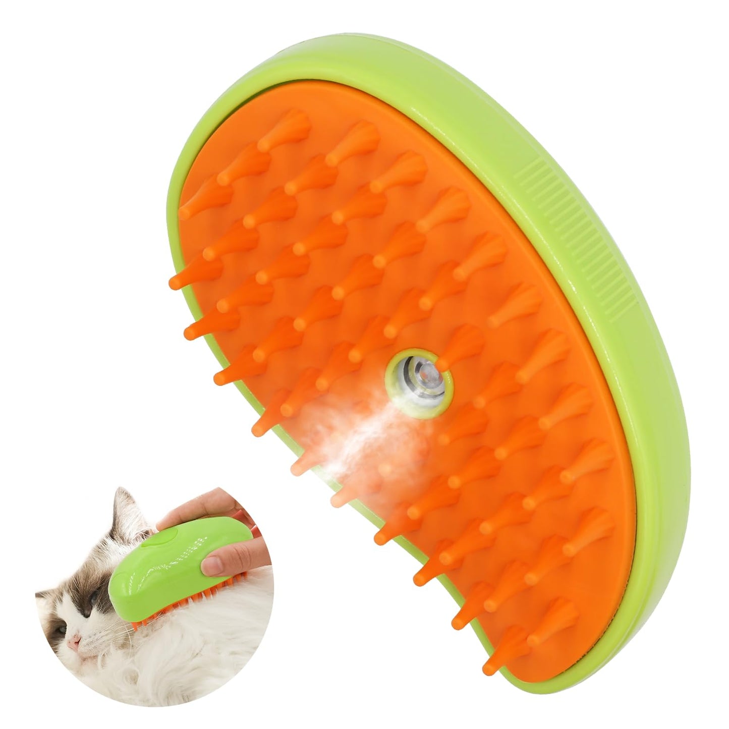 Cat Steam Brush for Shedding 3 in 1 Cat Steamy Brush - Cat Hair Brush/Bath Brush/Cat Massager for Indoor Cats Misty Brush Cat Comb with Steam Multifunctional Pet Steaming Brush