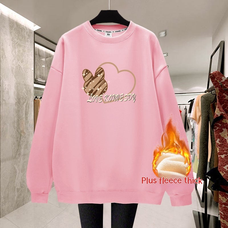 Thickened Plush Pullover for Students in Lazy Style
