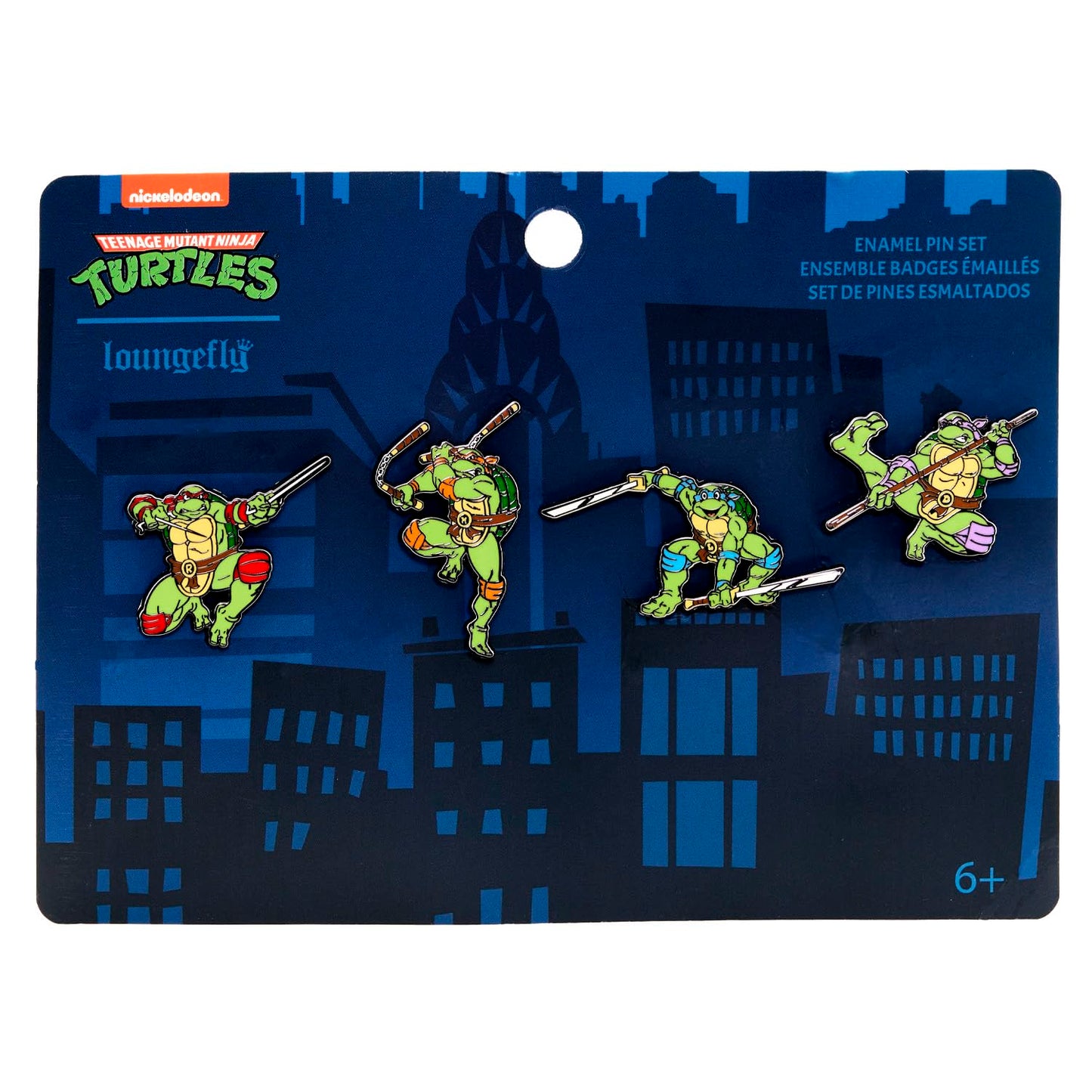 Loungefly Teenage Mutant Ninja Turtles 4-Piece Pin Set Amazon Exclusive
