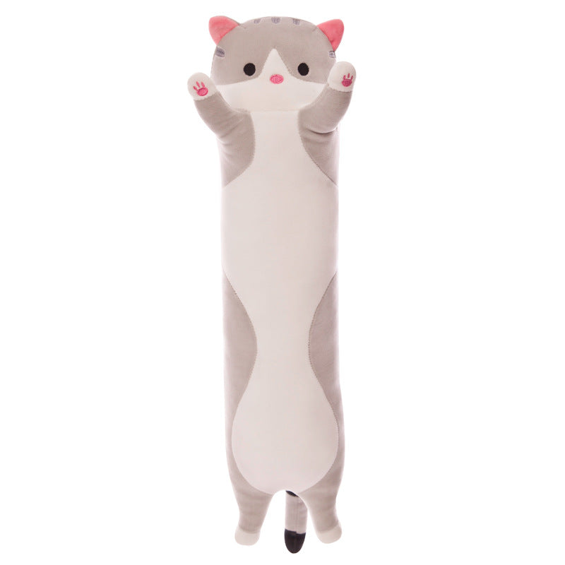 Long Cat Plush Pillow - Cartoon Cat Cuddle Toy