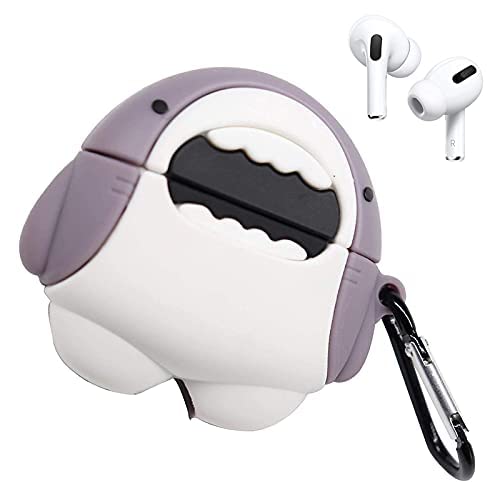 AirPod Pro Case for AirPods Pro Cover Air Pods Pro Cases Cute 3D Cartoon Luxury Trendy Cute Fancy Funny Aesthetic for Girls Boys Men Teen Kids Soft Silicone Fashion Character Skin Shark Cases