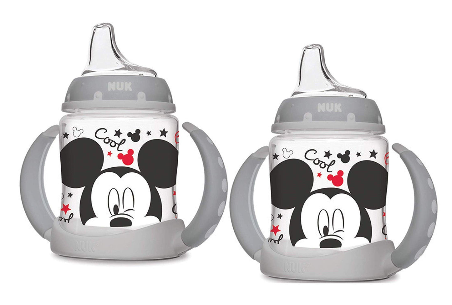 NUK Disney Learner Cup with Silicone Spout Mickey Mouse 5-Ounce 2 Count (Disney Mickey)