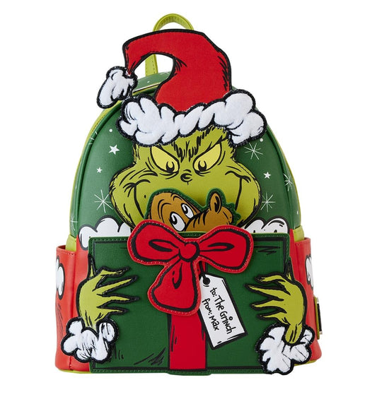 Loungefly Dr. Seuss How the Grinch Stole Christmas! Santa Cosplay Mini Backpack Green One Size Mini Backpack