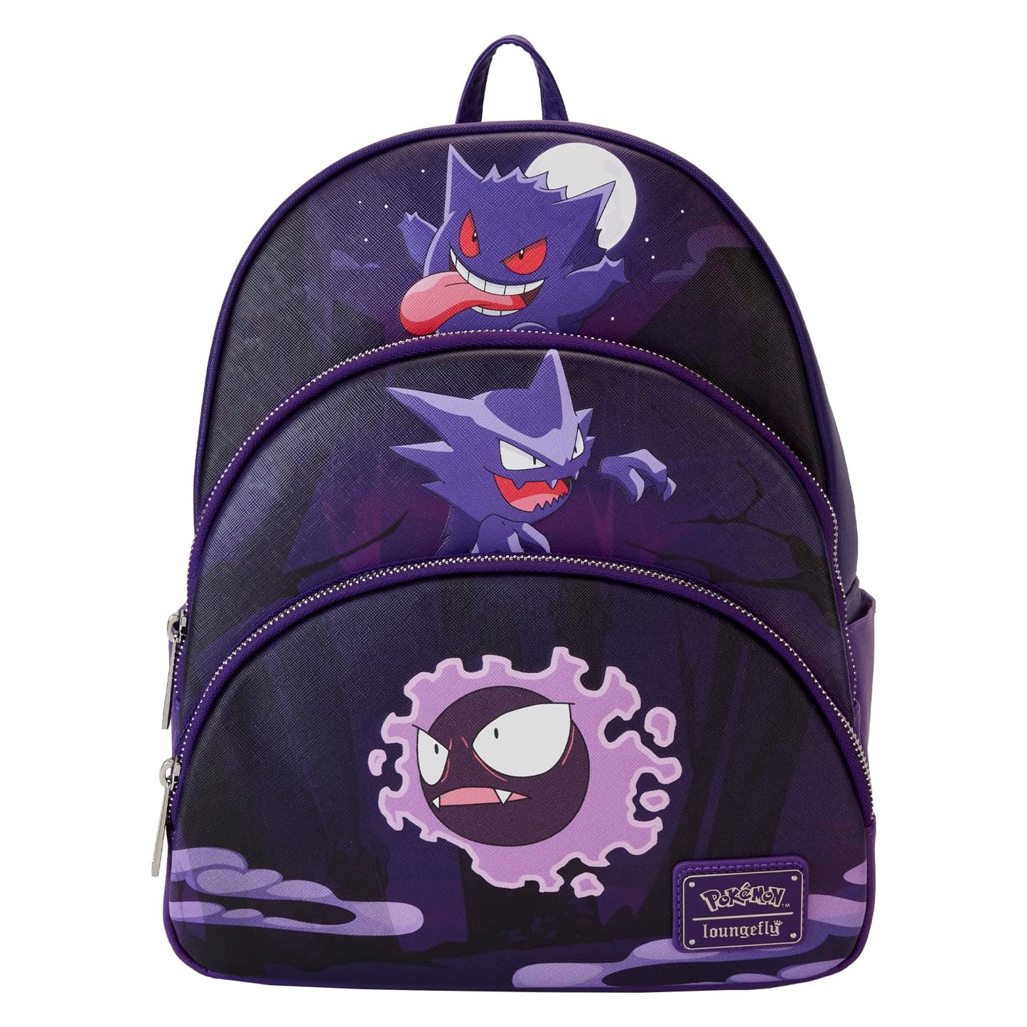 Loungefly Pokemon Gastly Evolutions Triple Pocket Mini Backpack