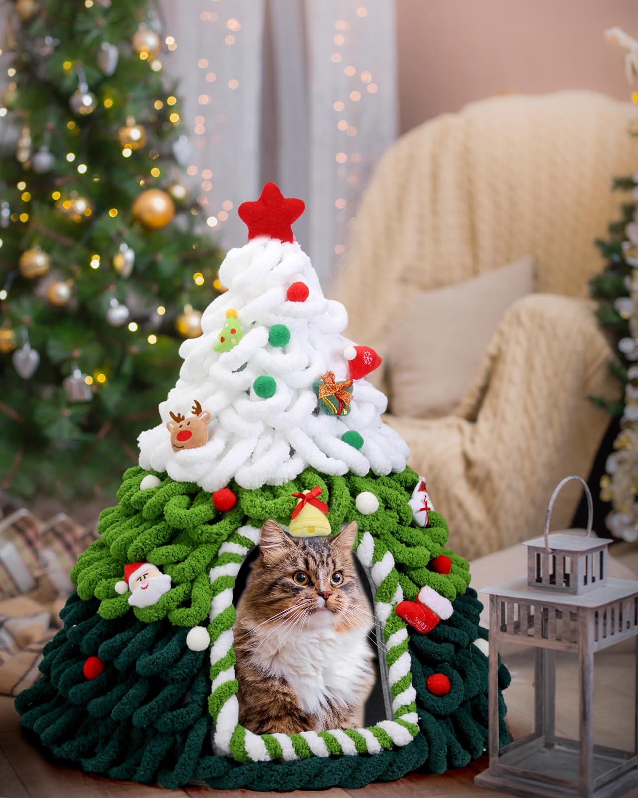 Christmas Clearance DIY Cat Tree Cat Beds for Indoor Cats Clearance Cat Bed Cave Felt Cat Nest Indoor Cat HouseCat Gifts Dog Lover Gifts 20 x 24 Inches
