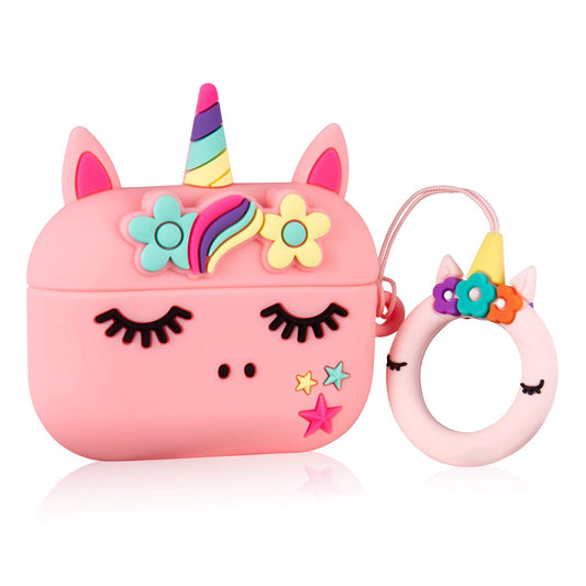 Mulafnxal for Airpod Pro 2019/Pro 2 Gen 2022 Case Cute Cartoon Silicone Air pods Cover 3D Funny Unique Fun Cool Keychain Kits Soft Skin Cases Kids Boys Teens Girls for Airpods Pro (Flower)